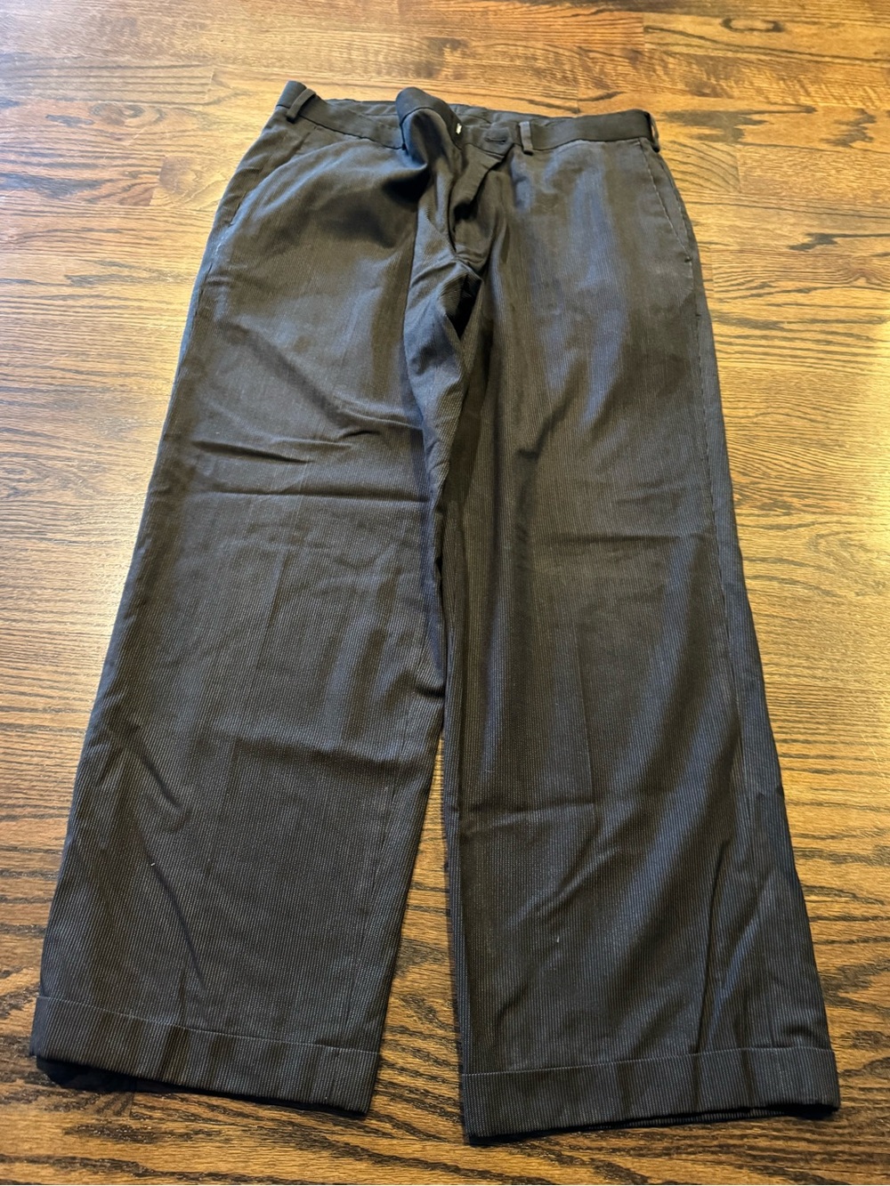 Apt. 9 Deep charcoal pinstripe  Black Dress Pants